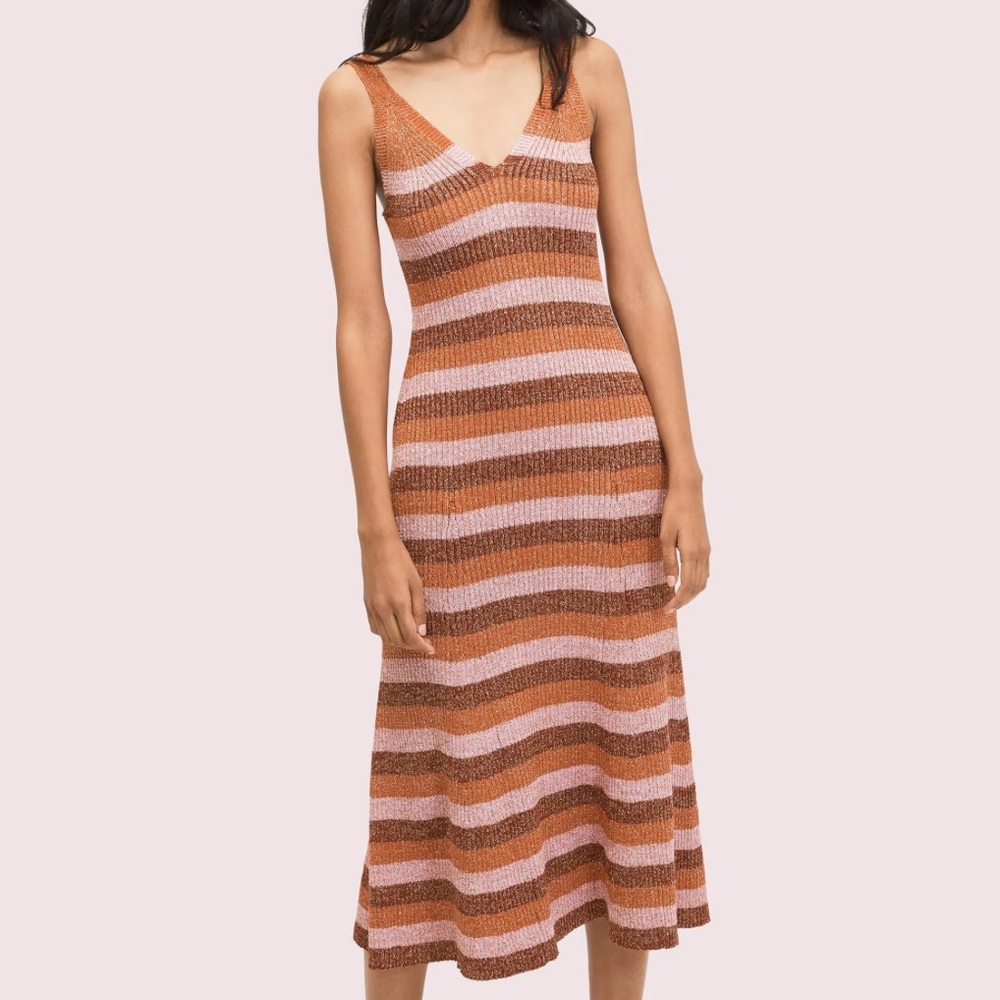 Kate Spade - Sparkle Stripe Sweater Dress